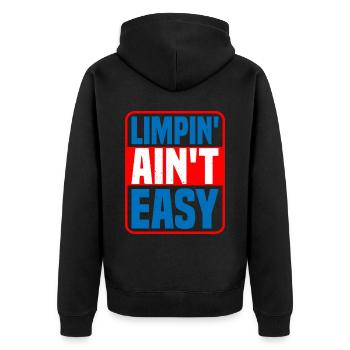 Limpin' Ain't Easy 17 - Unisex Premium Organic Zip Hoodie - black - Back - Nico (187cm)