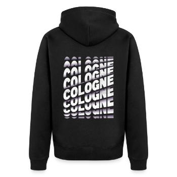 Cologne Cologne Allemagne City Font Skyline - Veste à capuche bio Premium Unisexe - noir - Dos - Nico (187cm)