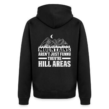 Les montagnes ne sont pas seulement drôles, ce sont des zones de colline 6 - Veste à capuche bio Premium Unisexe - noir - Dos - Nico (187cm)