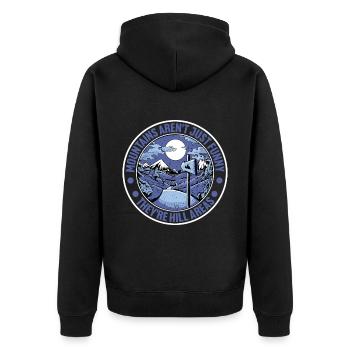 Les montagnes ne sont pas seulement drôles, ce sont des zones de collines 5 - Veste à capuche bio Premium Unisexe - noir - Dos - Nico (187cm)