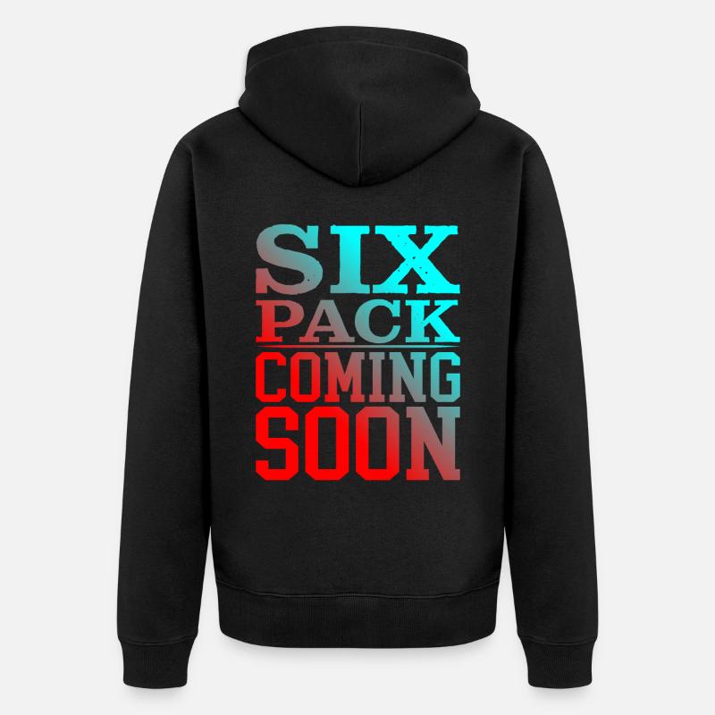 Six Pack à venir 42 - Veste à capuche bio Premium Unisexe - noir