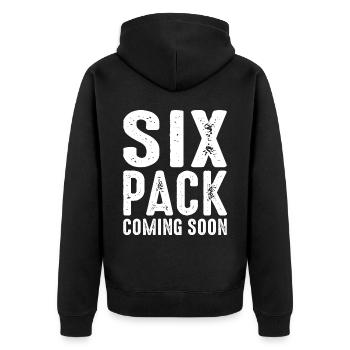 Six Pack à venir 43 - Veste à capuche bio Premium Unisexe - noir - Dos - Nico (187cm)