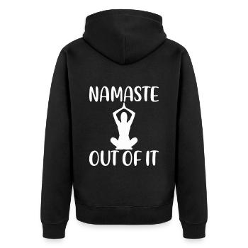 Namaste hors de lui - Veste à capuche bio Premium Unisexe - noir - Dos - Nico (187cm)