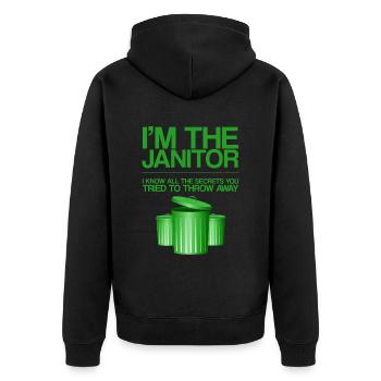 I Know All The Secrets You Tried To Throw Away 3 - Unisex Premium Organic Zip Hoodie - black - Back - Nico (187cm)