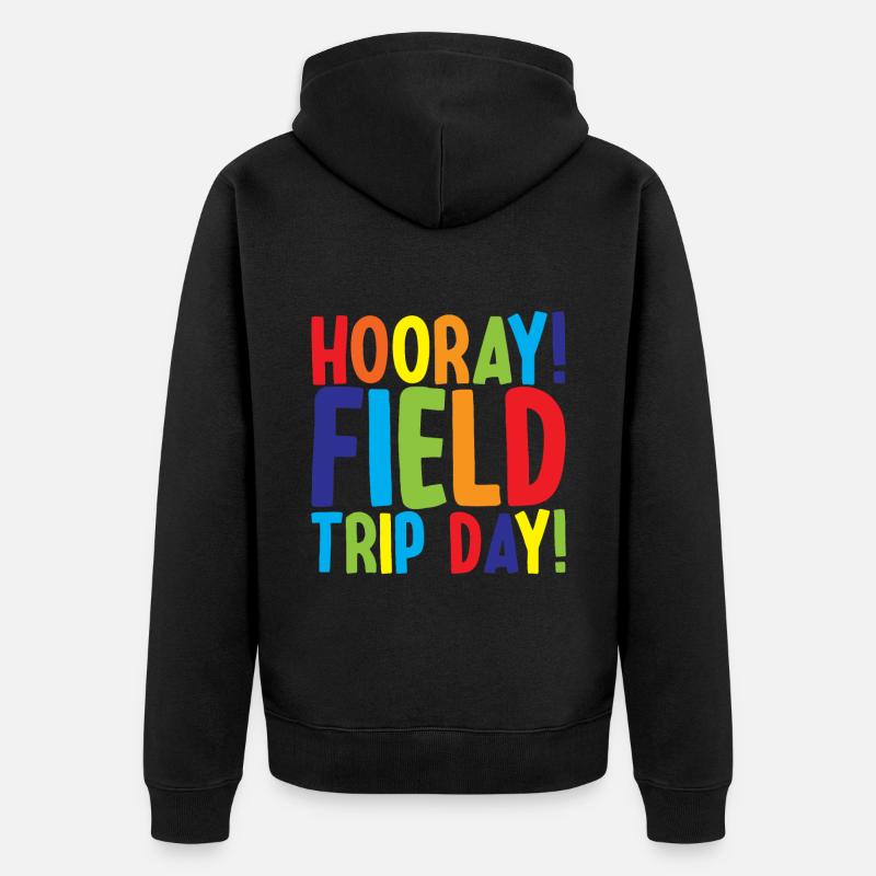 Hourra, journée d’excursion ! 3 - Veste à capuche bio Premium Unisexe - noir