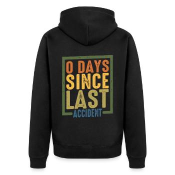 0 jours depuis le dernier accident 5 - Veste à capuche bio Premium Unisexe - noir - Dos - Nico (187cm)