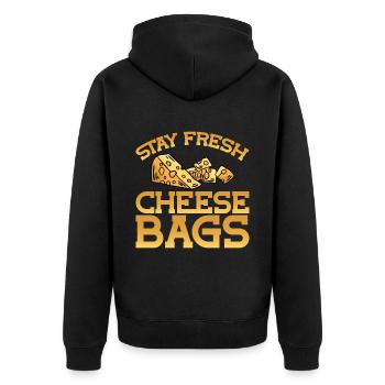 Sacs de fromage Stay Fresh 24 - Veste à capuche bio Premium Unisexe - noir - Dos - Nico (187cm)