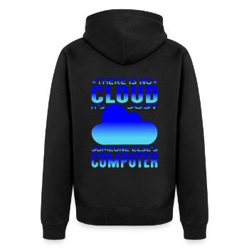 There Is No Cloud 9 - Unisex Premium Organic Zip Hoodie - black - Back - Nico (187cm)