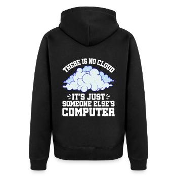 There Is No Cloud 10 - Unisex Premium Organic Zip Hoodie - black - Back - Nico (187cm)