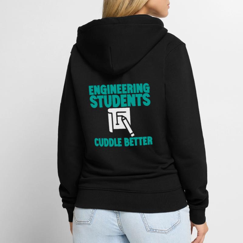 Engineering Students Cuddle Better 3 Unisex Premium Organic Zip Hoodie