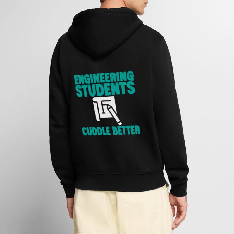 Engineering Students Cuddle Better 3 Unisex Premium Organic Zip Hoodie