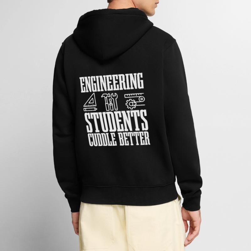 Engineering Students Cuddle Better 2 Unisex Premium Organic Zip Hoodie