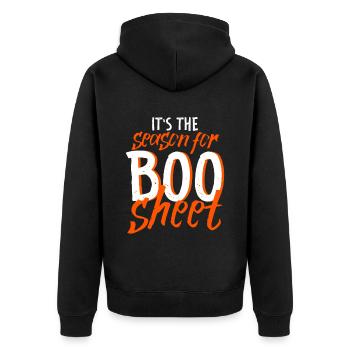 C’est la saison de Boo Sheet 4 - Veste à capuche bio Premium Unisexe - noir - Dos - Nico (187cm)
