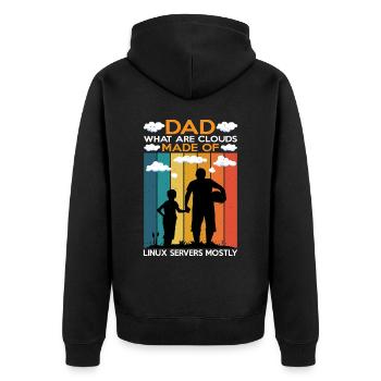 De quoi sont faits les clouds, les serveurs Linux principalement 7 - Veste à capuche bio Premium Unisexe - noir - Dos - Nico (187cm)