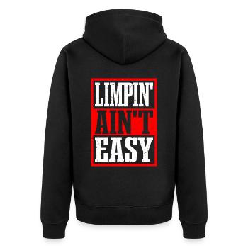 Limpin' Ain't Easy 21 - Unisex Premium Organic Zip Hoodie - black - Back - Nico (187cm)