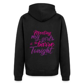 Rencontrer mes filles à The Barre ce soir 3 - Veste à capuche bio Premium Unisexe - noir - Dos - Nico (187cm)