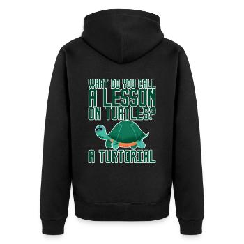 Comment appelez-vous une leçon sur les tortues, un tourtorial2 - Veste à capuche bio Premium Unisexe - noir - Dos - Nico (187cm)