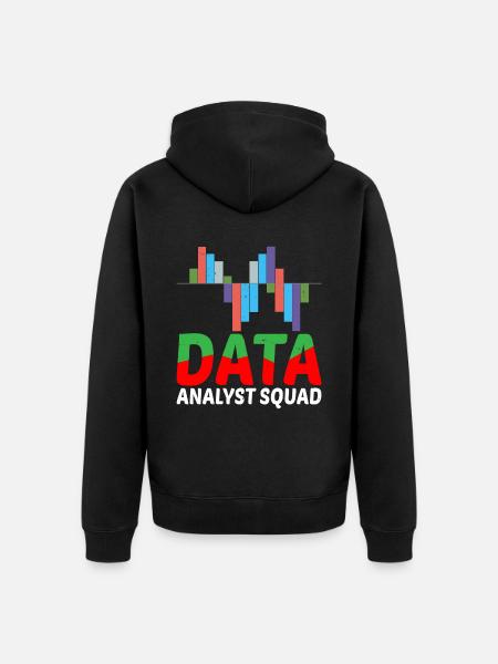 Data Analyst Squad 7 - Unisex Premium Organic Zip Hoodie - black