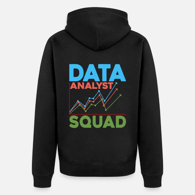 Data Analyst Squad 5 - Unisex Premium Organic Zip Hoodie - black