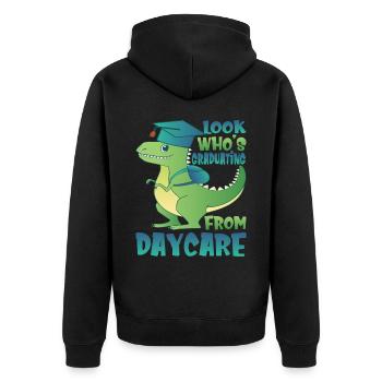 Regardez qui obtient son diplôme de la garderie - Veste à capuche bio Premium Unisexe - noir - Dos - Nico (187cm)
