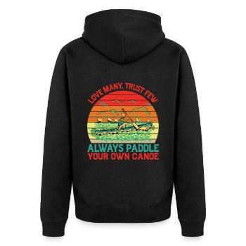 Faites confiance à quelques-uns, pagayez toujours votre propre canoë 4 - Veste à capuche bio Premium Unisexe - noir - Dos - Nico (187cm)
