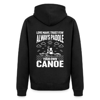 Faites confiance à quelques-uns, pagayez toujours votre propre canoë 5 - Veste à capuche bio Premium Unisexe - noir - Dos - Nico (187cm)