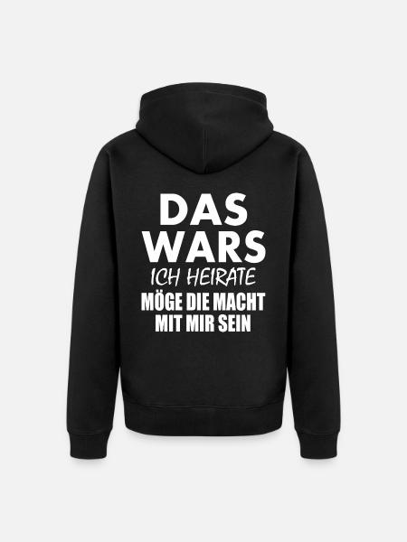 Das wars - Unisex Premium Bio Zip Hoodie - Schwarz