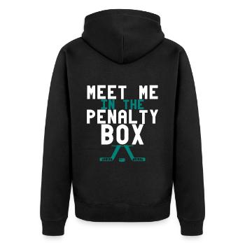 Rencontrez-moi dans le banc de pénalité 4 - Veste à capuche bio Premium Unisexe - noir - Dos - Nico (187cm)