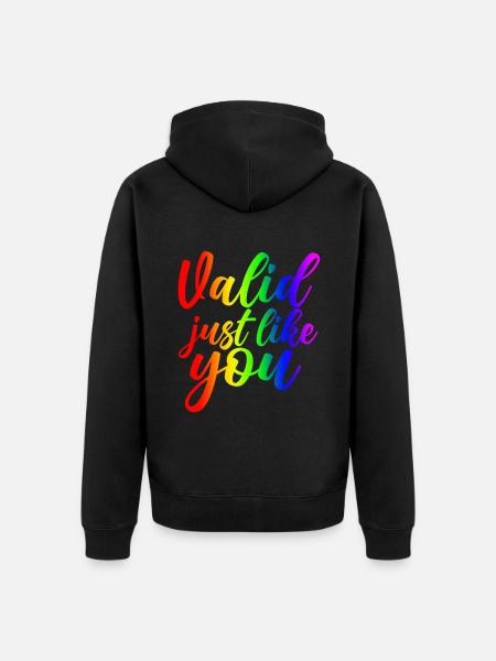 Valide comme vous 4 - Veste à capuche bio Premium Unisexe - noir
