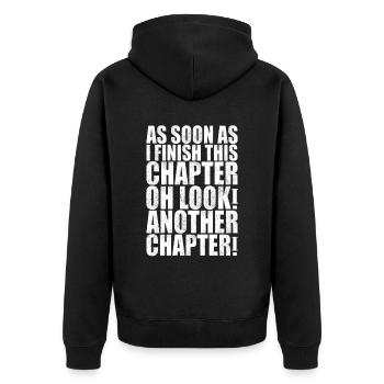Dès que j’aurai terminé ce chapitre - Veste à capuche bio Premium Unisexe - noir - Dos - Nico (187cm)