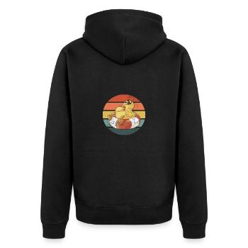 Bain Canard Caoutchouc Canard Rétro - Veste à capuche bio Premium Unisexe - noir - Dos - Nico (187cm)