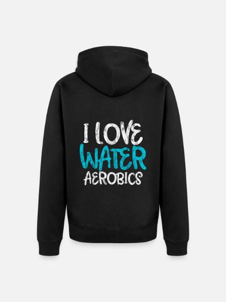 J’adore l’aquagym 3 - Veste à capuche bio Premium Unisexe - noir