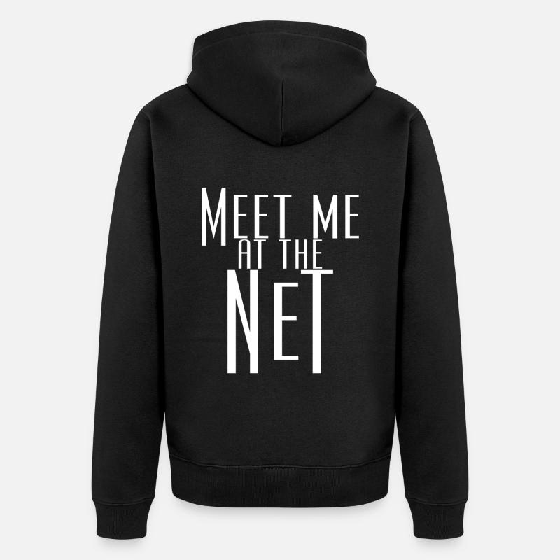 Rencontrez-moi sur le Net - Veste à capuche bio Premium Unisexe - noir