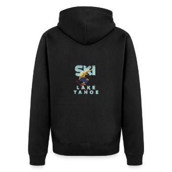 Lac Tahoe Ski - Veste à capuche bio Premium Unisexe - noir - Dos - Nico (187cm)