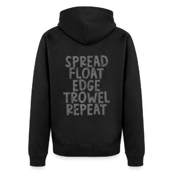 Truelle de bord flottant étalée Répéter 3 - Veste à capuche bio Premium Unisexe - noir - Dos - Nico (187cm)