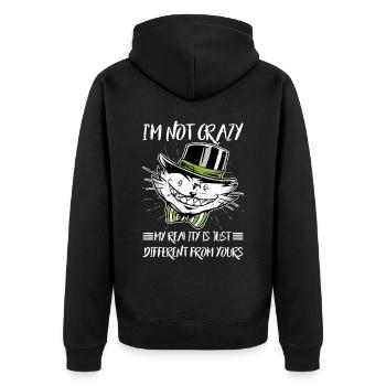Ma réalité est juste différente de la vôtre 12 - Veste à capuche bio Premium Unisexe - noir - Dos - Nico (187cm)