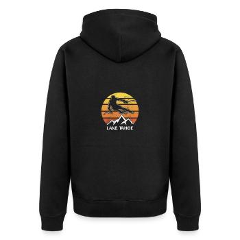 Lac Tahoe Ski - Veste à capuche bio Premium Unisexe - noir - Dos - Nico (187cm)