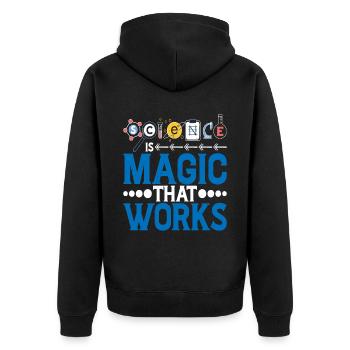 La science est magique qui fonctionne 6 - Veste à capuche bio Premium Unisexe - noir - Dos - Nico (187cm)