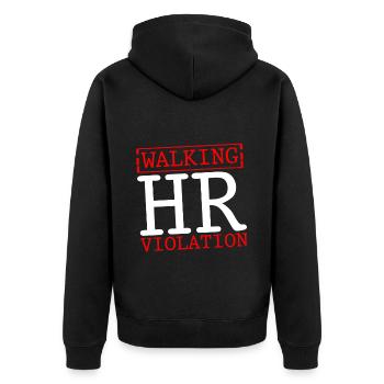 Walking Hr Violation - Veste à capuche bio Premium Unisexe - noir - Dos - Nico (187cm)