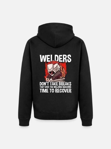 Welders Don't Take Breaks 4 - Unisex Premium Bio Zip Hoodie - Schwarz