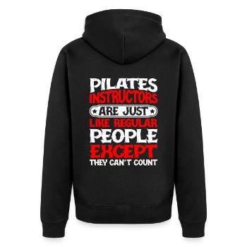 Les instructeurs de Pilates ne peuvent pas compter - Veste à capuche bio Premium Unisexe - noir - Dos - Nico (187cm)