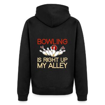 Bowling est juste dans mon allée 2 - Veste à capuche bio Premium Unisexe - noir - Dos - Nico (187cm)