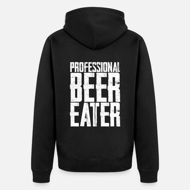 Mangeur de bière professionnel - Veste à capuche bio Premium Unisexe - noir