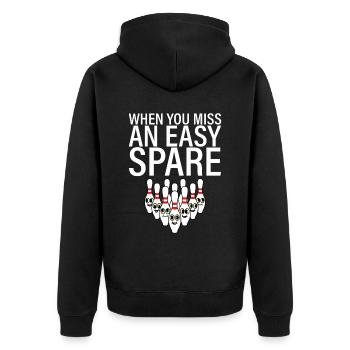 When You Miss An Easy Spare 2 - Unisex Premium Organic Zip Hoodie - black - Back - Nico (187cm)