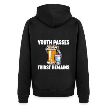 Les jeunes passent les restes assoiffés 2 - Veste à capuche bio Premium Unisexe - noir - Dos - Nico (187cm)