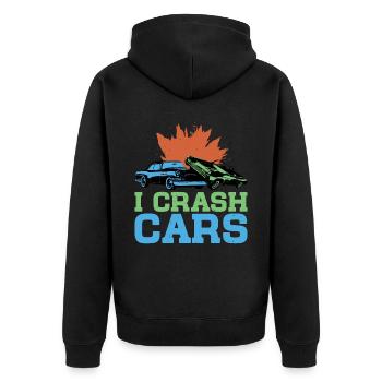 I Crash Cars 6 - Veste à capuche bio Premium Unisexe - noir - Dos - Nico (187cm)