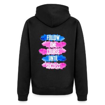Suivre un cours jusqu’au succès 4 - Veste à capuche bio Premium Unisexe - noir - Dos - Nico (187cm)