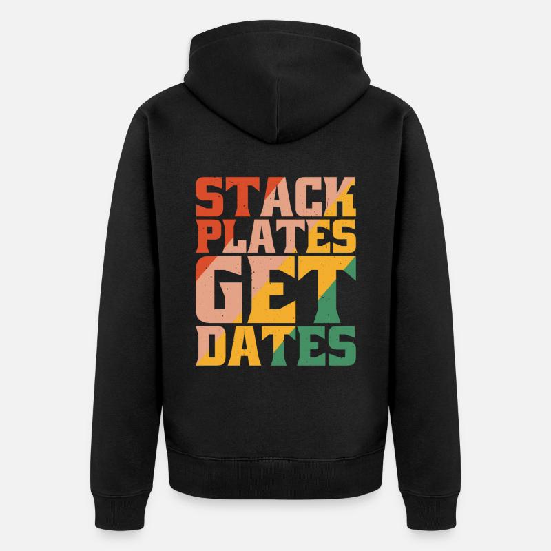 Stack Plates Get Dates 5 - Veste à capuche bio Premium Unisexe - noir