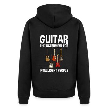 Guitare L’instrument pour les personnes intelligentes 4 - Veste à capuche bio Premium Unisexe - noir - Dos - Nico (187cm)