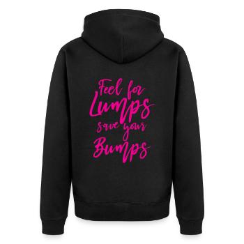 Sentez les bosses sauvez vos bosses - Veste à capuche bio Premium Unisexe - noir - Dos - Nico (187cm)